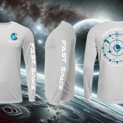 Silver Long Sleeve with Blue Logo Mens