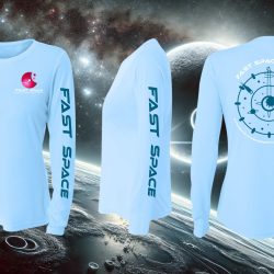 Light Blue Long Sleeve with Blue Arm Writing (Womens)