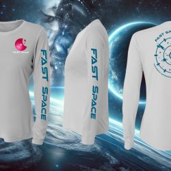 Silver Long Sleeve with Blue Arm Writing (Womens)
