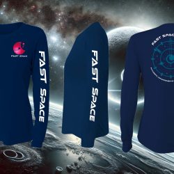 Navy Blue Long Sleeve with Red Logo (Womens)