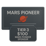 Tier 3 — $100: Mars Pioneer Sponsor