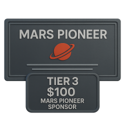 Tier 3 — $100: Mars Pioneer Sponsor